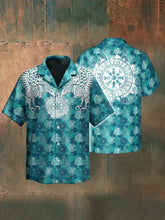 Herren Viking Vegvisir Norse Kompass und keltische Muster Kurzarm-Shirt zartstils